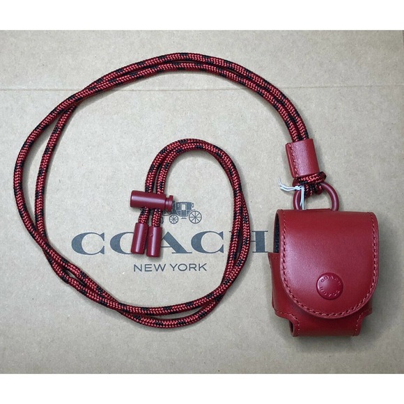 Coach Earbud AirPod Case with Lanyard